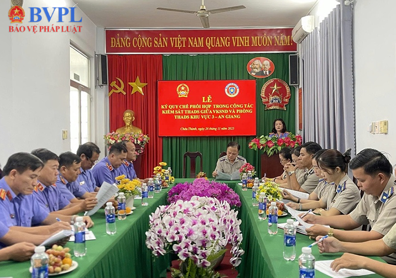 VKSND Khu vực 3 tỉnh An Giang ký kết Quy chế phối hợp