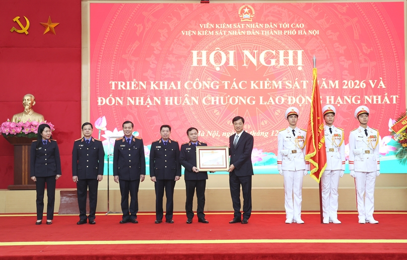 VKSND TP Hà Nội triển khai công tác kiểm sát năm 2026, đón nhận Huân chương Lao động hạng Nhất