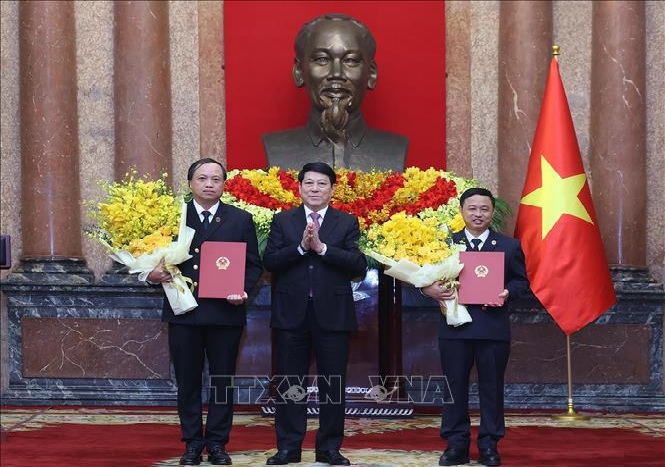 Chủ tịch nước Lương Cường trao quyết định bổ nhiệm Phó Chánh án TAND Tối cao