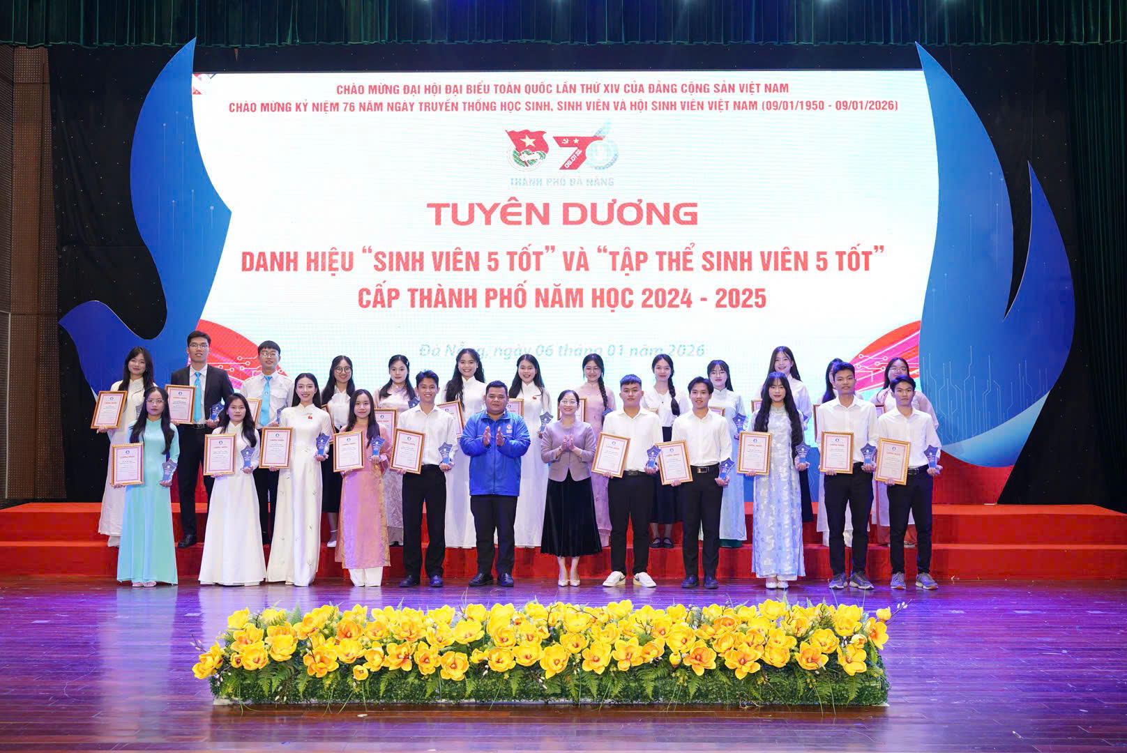 Đà Nẵng tuyên dương 167 cá nhân đạt danh hiệu “Sinh viên 5 tốt”