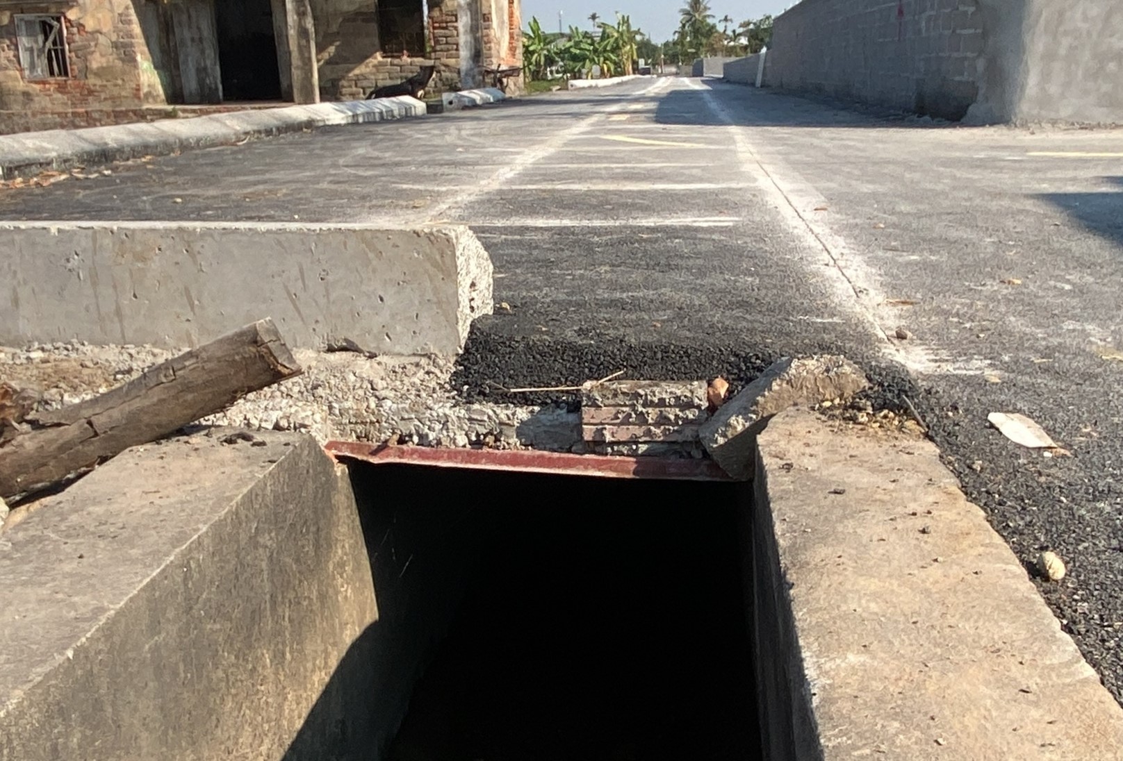 Xác minh việc làm đường đè mương thủy lợi để đi qua 6 lô đất