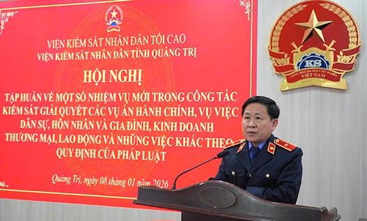 VKSND tỉnh Quảng Trị tổ chức tập huấn kiểm sát giải quyết các vụ án dân sự, hành chính