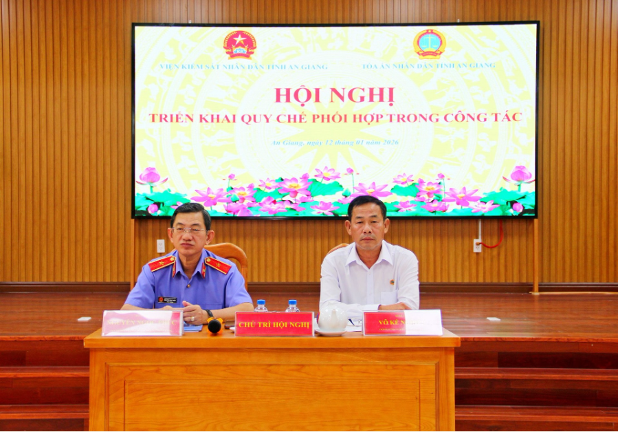 VKSND tỉnh An Giang ký Quy chế phối hợp với Tòa án nhân dân hai cấp