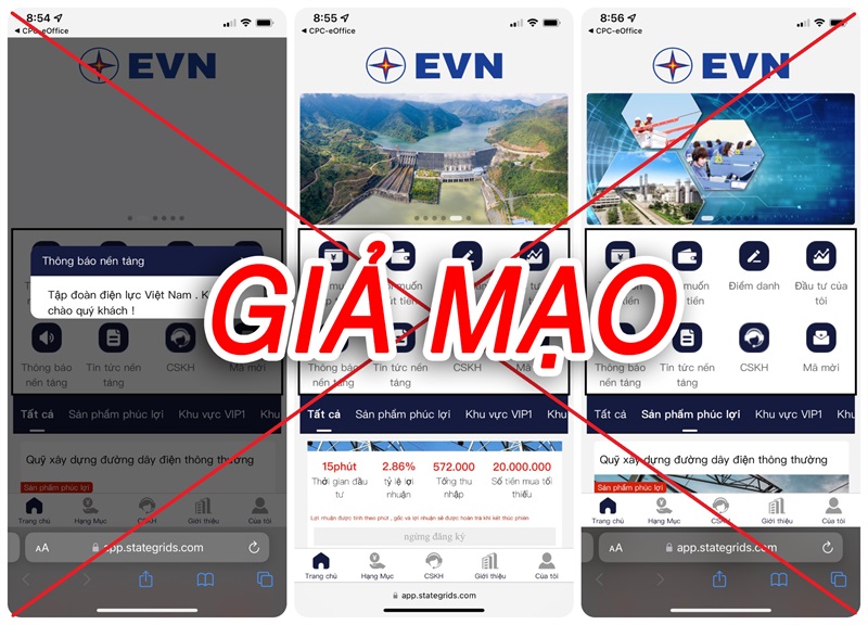 Cài đặt phần mềm “EVN” giả mạo, người đàn ông bị mất 850 triệu đồng