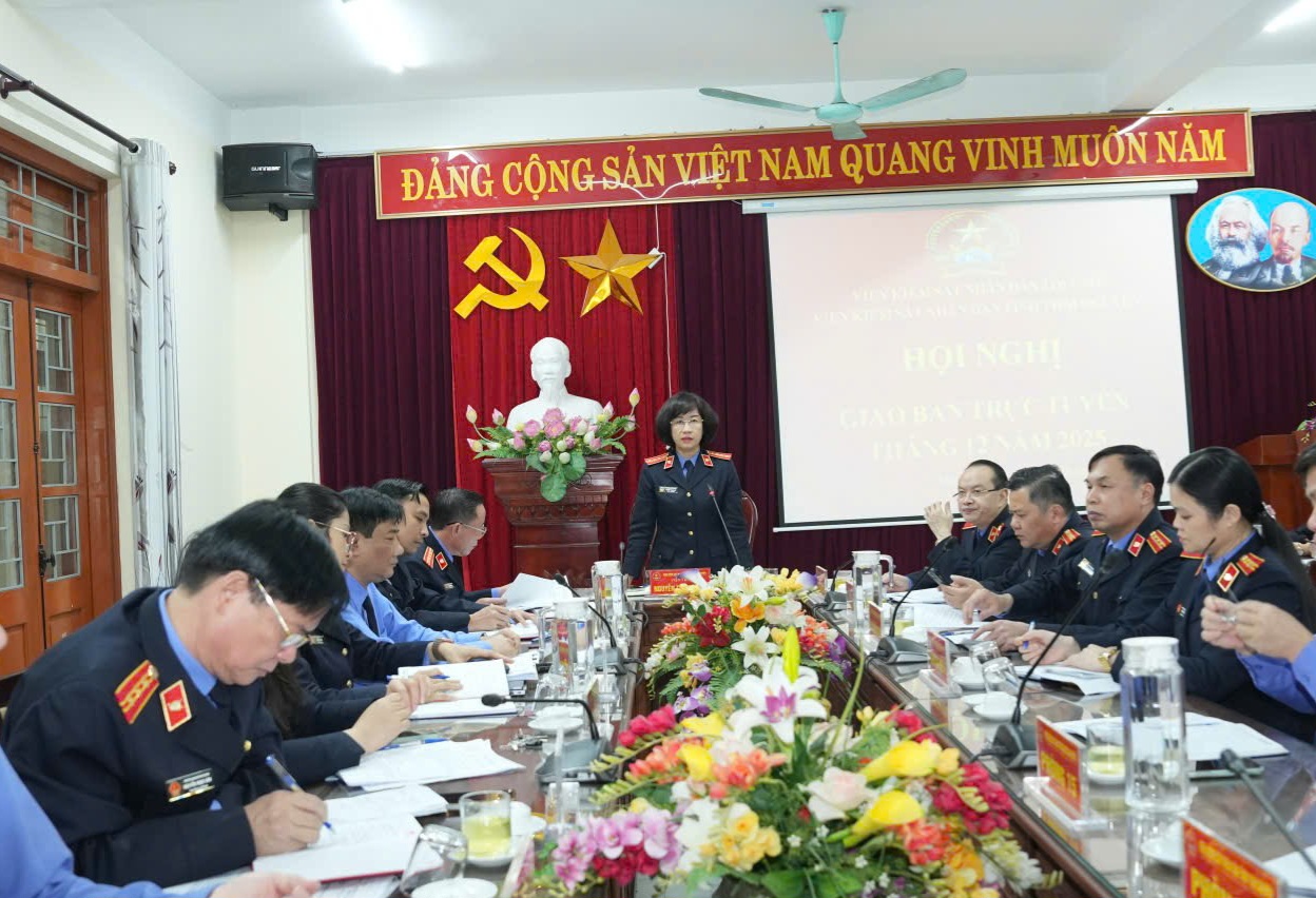 VKSND tỉnh Thái Nguyên giao ban trực tuyến hai cấp Quý I năm 2026
