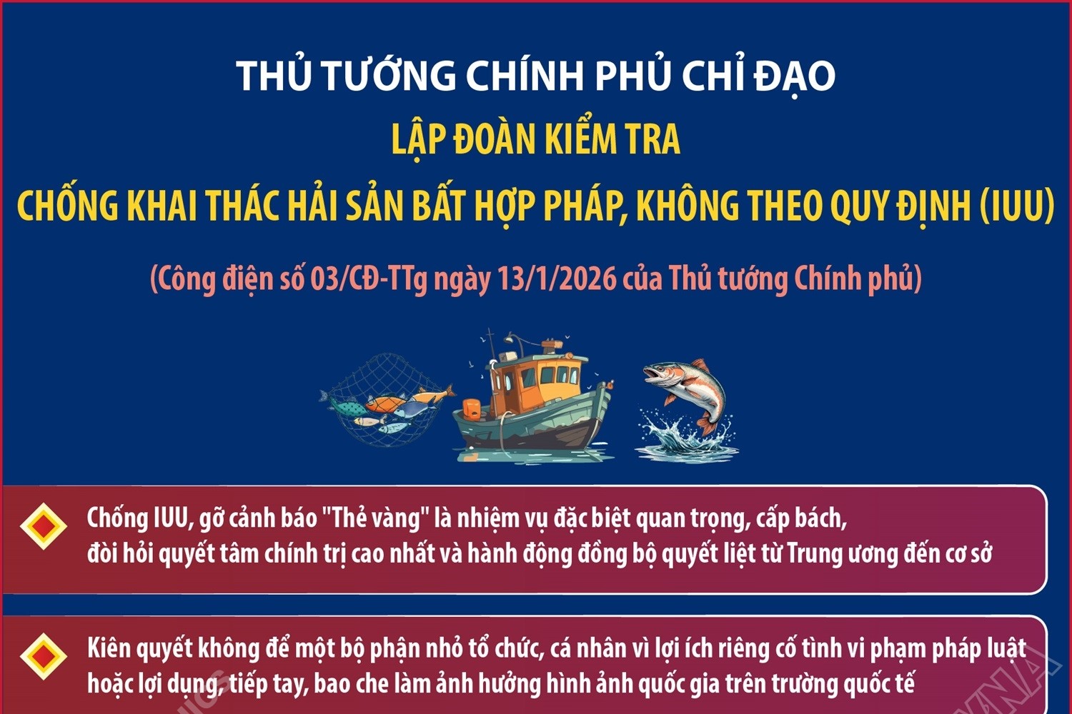 Thủ tướng Chính phủ chỉ đạo lập đoàn kiểm tra chống khai thác IUU