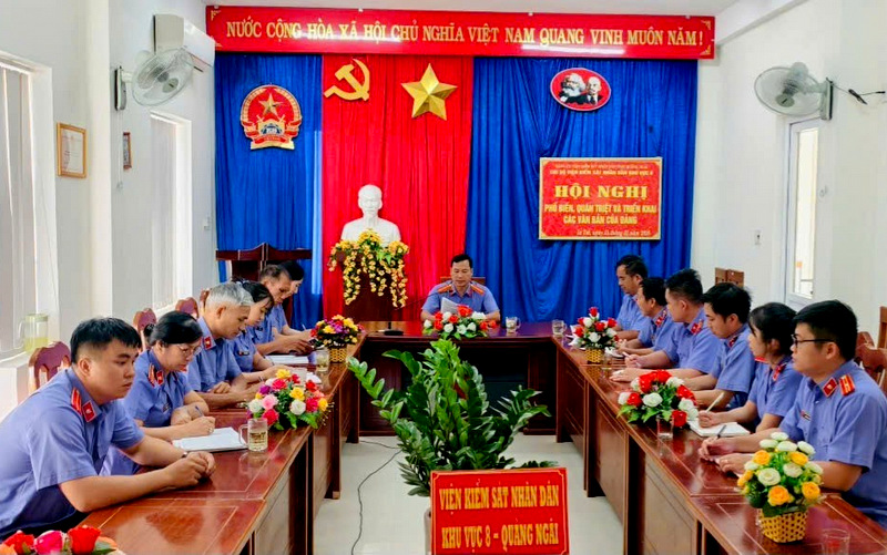 Chi bộ VKSND khu vực 8, tỉnh Quảng Ngãi quán triệt Chỉ thị, Kết luận của Trung ương