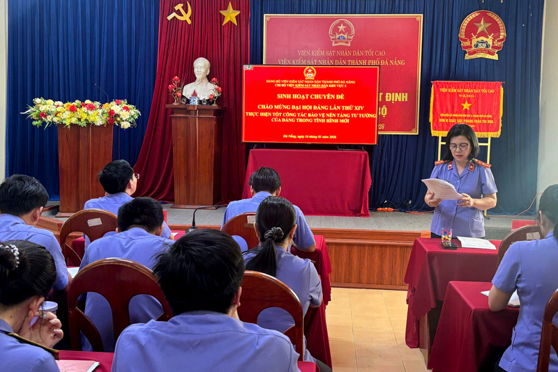 Chi bộ VKSND khu vực 3, TP Đà Nẵng sinh hoạt chuyên đề hướng đến Đại hội XIV của Đảng