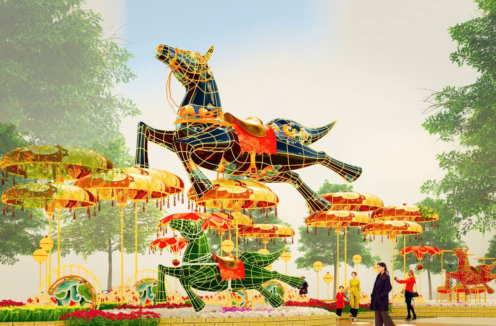 Đường hoa Nguyễn Huệ Tết Bính Ngọ 2026 đánh dấu chương mới của siêu đô thị quốc tế