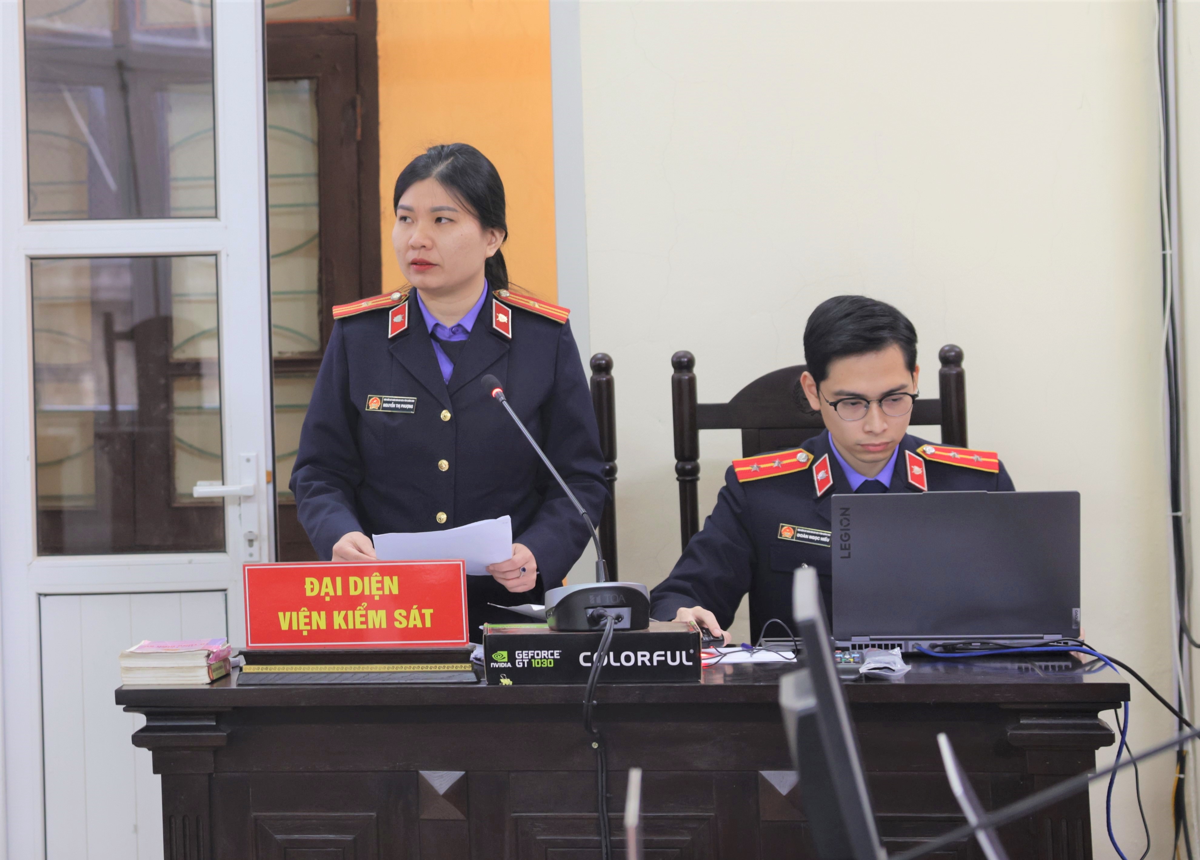 VKSND khu vực 6 – Quảng Ninh phối hợp xét xử trực tuyến vụ án ma túy