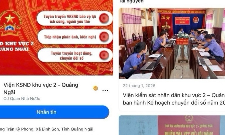 VKSND khu vực 2, Quảng Ngãi ra mắt Trang Zalo OA phục vụ tuyên truyền và tiếp nhận phản ánh