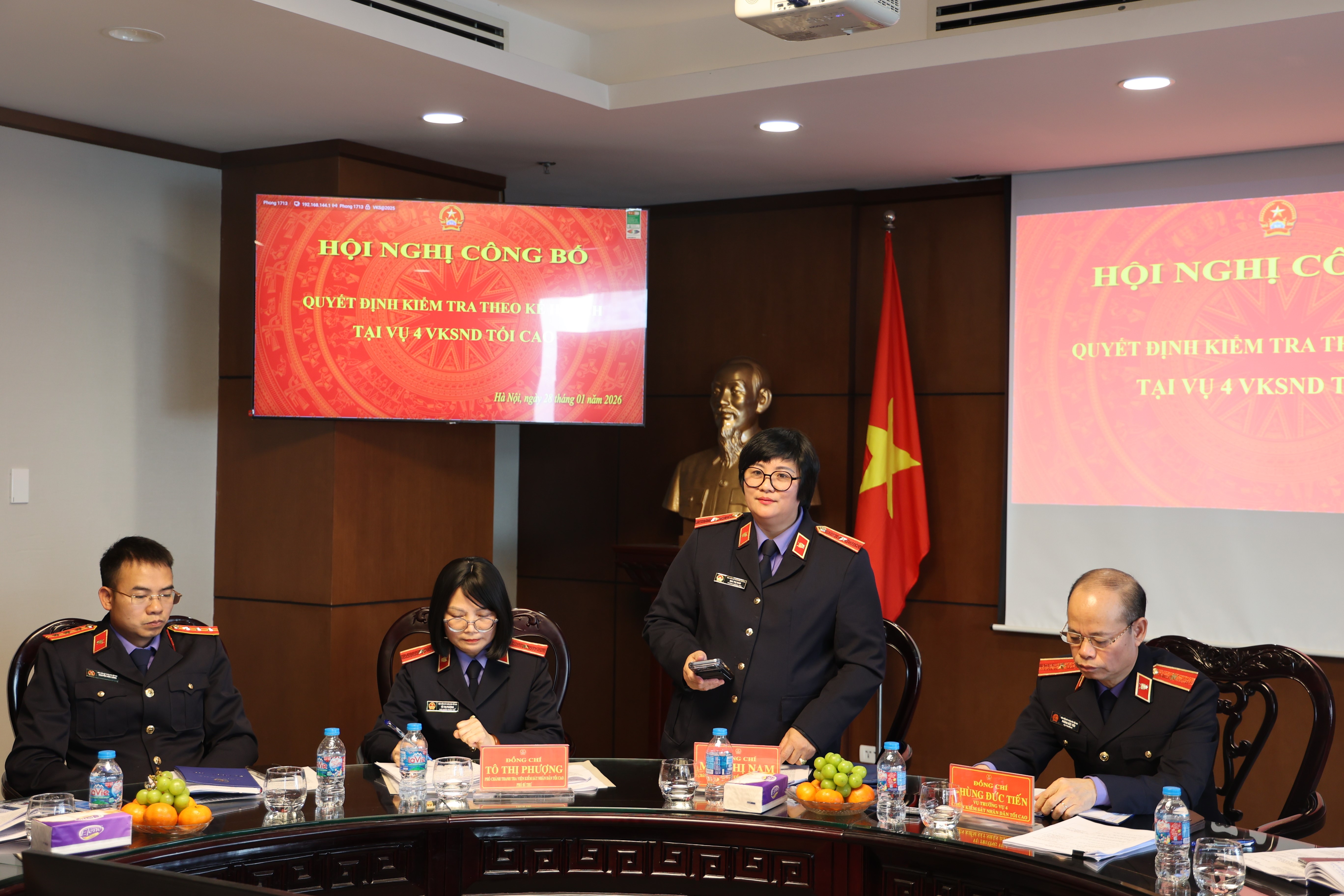 Thanh tra VKSND tối cao công bố Quyết định kiểm tra theo kế hoạch tại Vụ 4, VKSND tối cao