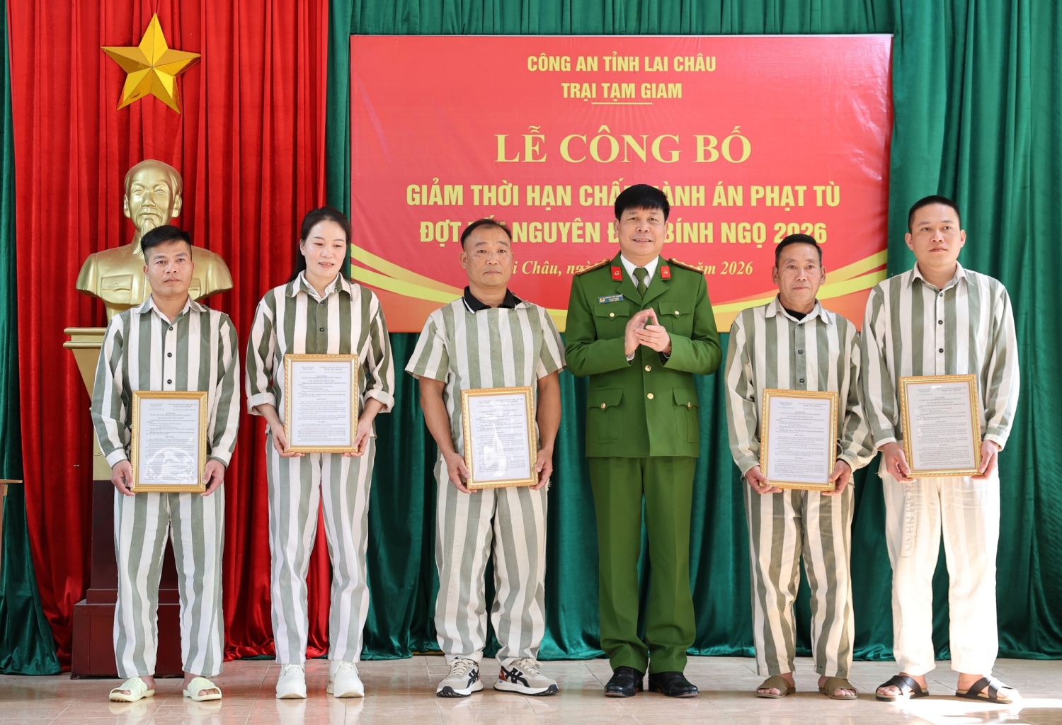 Lai Châu 11 phạm nhân được hưởng chính sách giảm án dịp Tết Nguyên đán Bính ngọ 2026