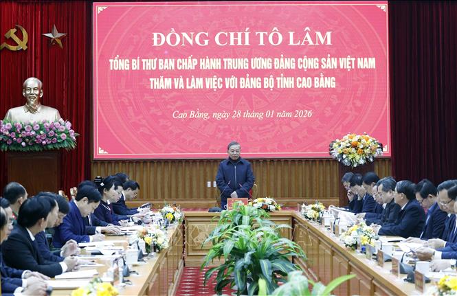 Tổng Bí thư Cao Bằng sẽ biến lợi thế đặc thù thành động lực phát triển thực chất