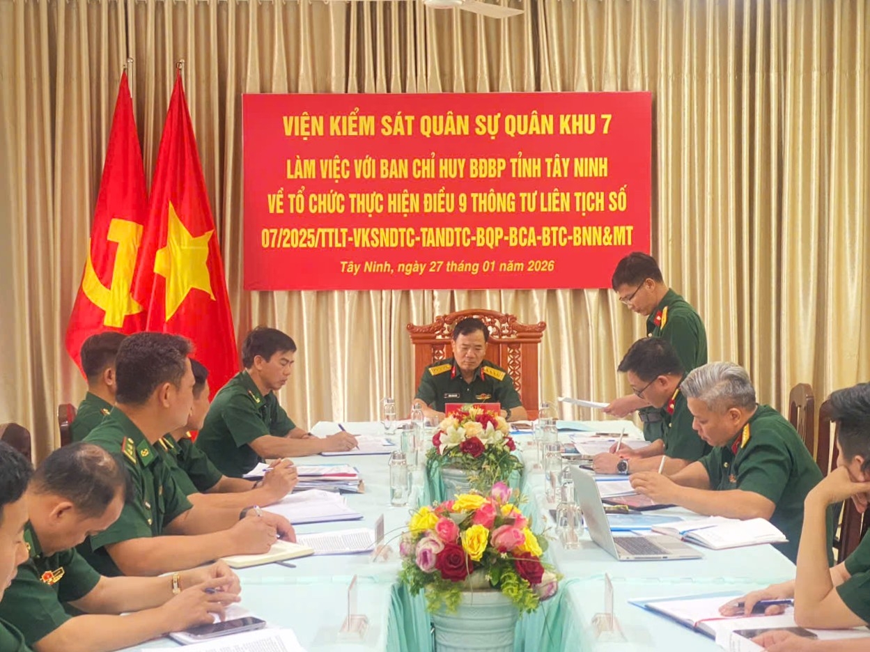 Hai cấp VKS Quân sự Quân khu 7 triển khai tổ chức thực hiện Thông tư liên tịch số 07 2025
