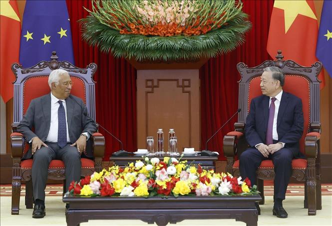 Tổng Bí thư Tô Lâm tiếp Chủ tịch Hội đồng châu Âu António Costa