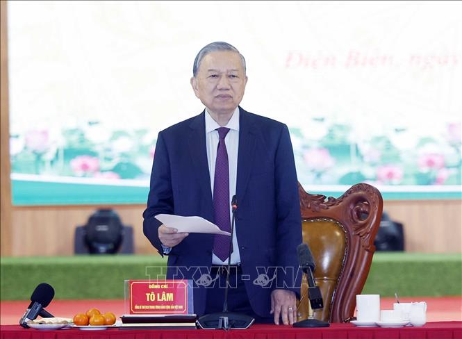 Tổng Bí thư Tô Lâm Tiếp tục đoàn kết, quyết tâm hành động, xây dựng Điện Biên phát triển nhanh, bền vững hơn