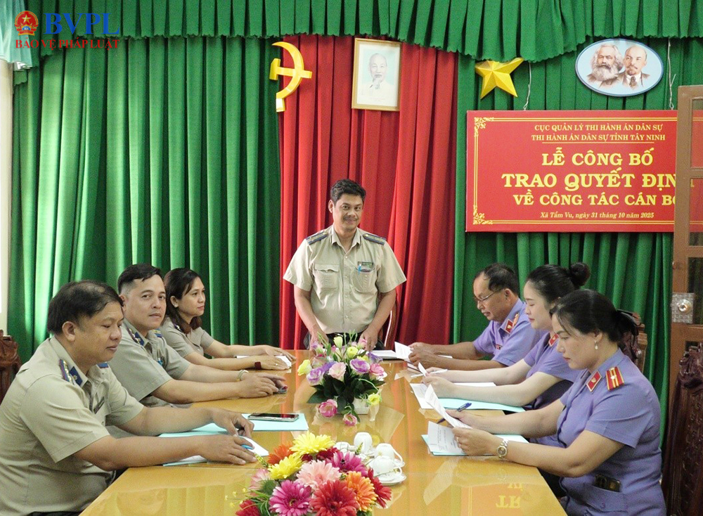 Phúc tra thực hiện kiến nghị của Viện kiểm sát tại Phòng THADS Khu vực 5 tỉnh Tây Ninh