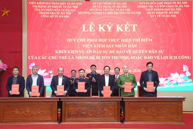 VKSND TP Hà Nội ký quy chế phối hợp liên ngành Hành động vì lợi ích công và người yếu thế