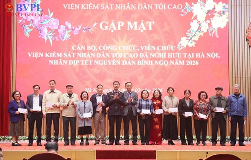 VKSND tối cao gặp mặt cán bộ hưu trí tại TP Hà Nội nhân dịp Tết Nguyên đán Bính Ngọ 2026