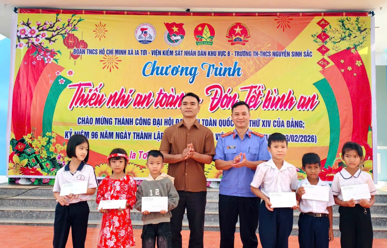 VKNSD khu vực 8 - Quảng Ngãi tổ chức chương trình “Thiếu nhi an toàn, đón Tết bình an”