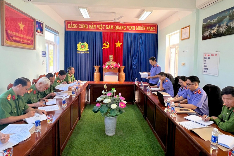 VKSND tỉnh Quảng Ngãi kiểm sát trực tiếp tại Trại tạm giam số 2 Công an tỉnh