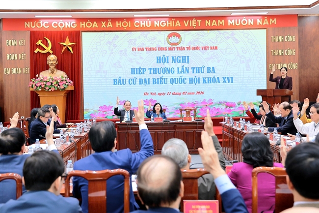 Hội nghị Hiệp thương lần thứ ba thống nhất 217 người ở Trung ương đủ điều kiện lập danh sách ứng cử