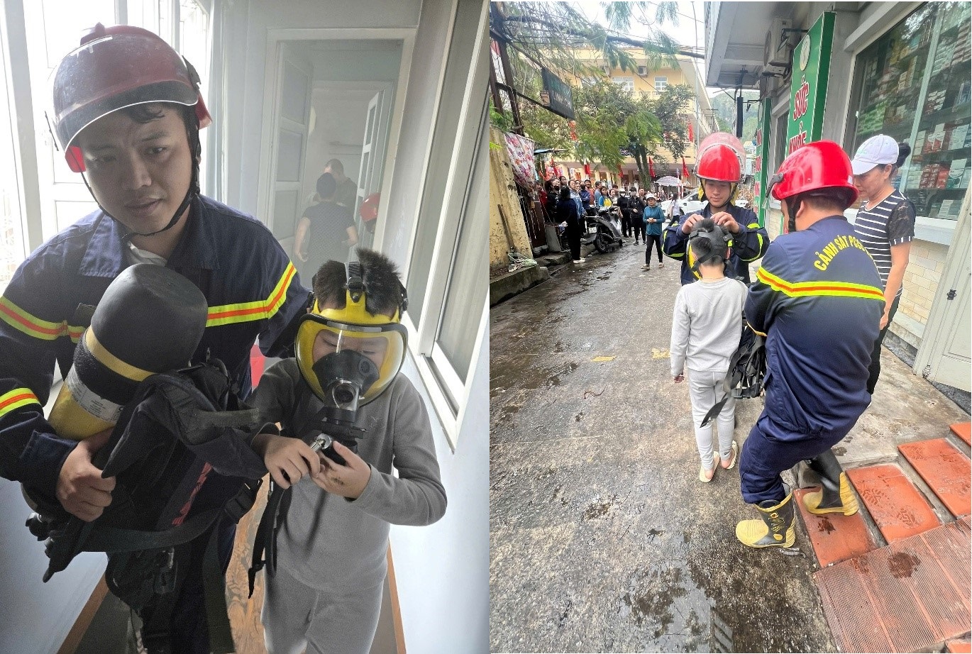 Kịp thời cứu 3 người mắc kẹt trong đám cháy ngày giáp Tết