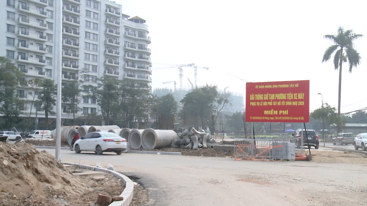 Phủ Tây Hồ miễn phí trông xe dịp Tết Nguyên đán