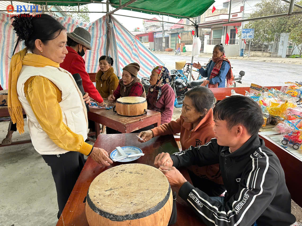 Rộn ràng nhịp trống hội bài Điếm của người dân ven biển xứ Thanh