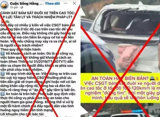 Cục Cục Cảnh sát giao thông cảnh báo tin giả về việc dừng xe để kiểm soát trên cao tốc