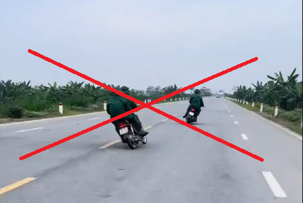 Từ phản ánh mạng xã hội, Cảnh sát giao thông xử lý 2 trường hợp đánh võng trên tỉnh lộ