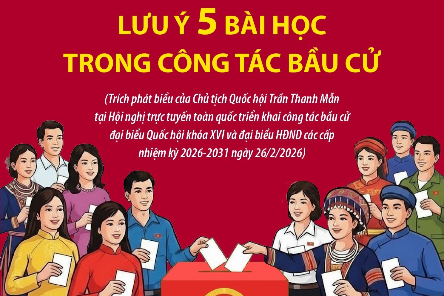 Chủ tịch Quốc hội Trần Thanh Mẫn lưu ý 5 bài học trong công tác bầu cử