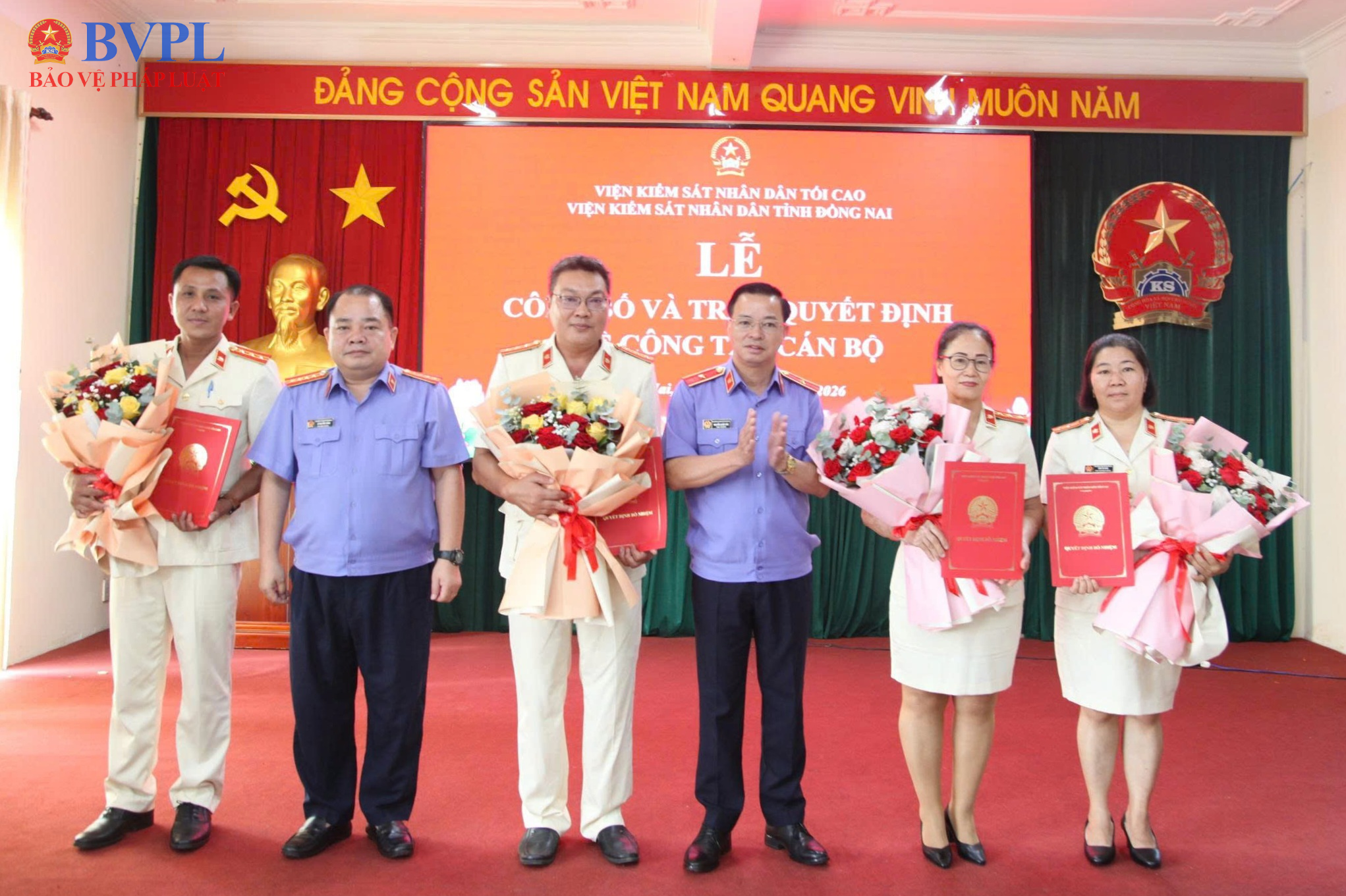 VKSND tỉnh Đồng Nai tổ chức Lễ công bố và trao các Quyết định về công tác cán bộ