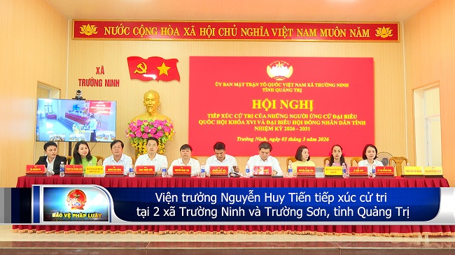 Viện trưởng Nguyễn Huy Tiến tiếp xúc cử tri tại 2 xã Trường Ninh và Trường Sơn, tỉnh Quảng Trị