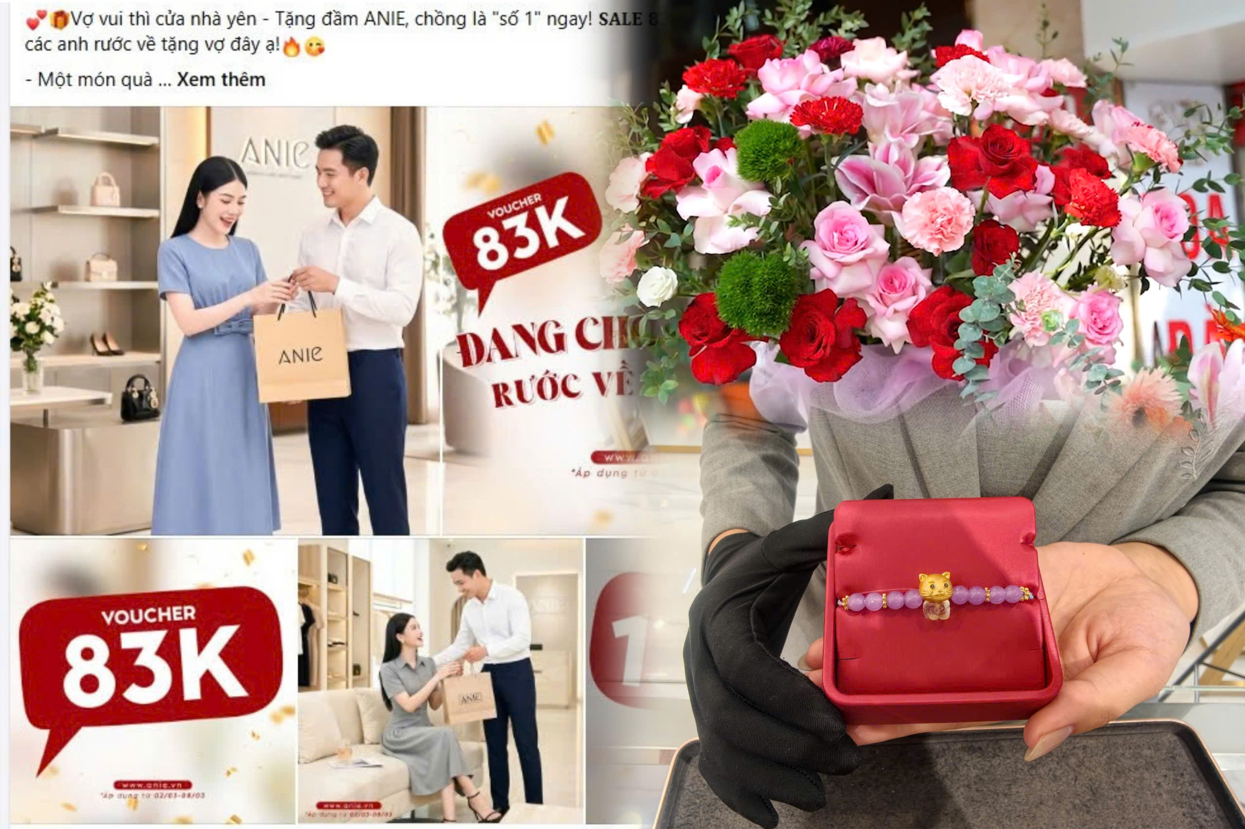 Hoa tươi tăng giá vẫn “cháy” đơn, trang sức đắt hàng dịp 8 3