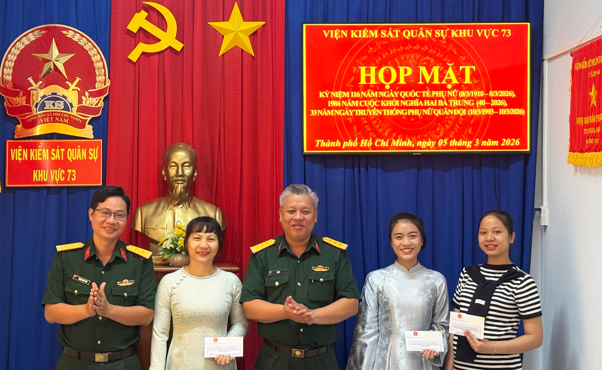 VKS Quân sự Khu vực 73 gặp mặt kỷ niệm 116 năm Này Quốc tế Phụ nữ