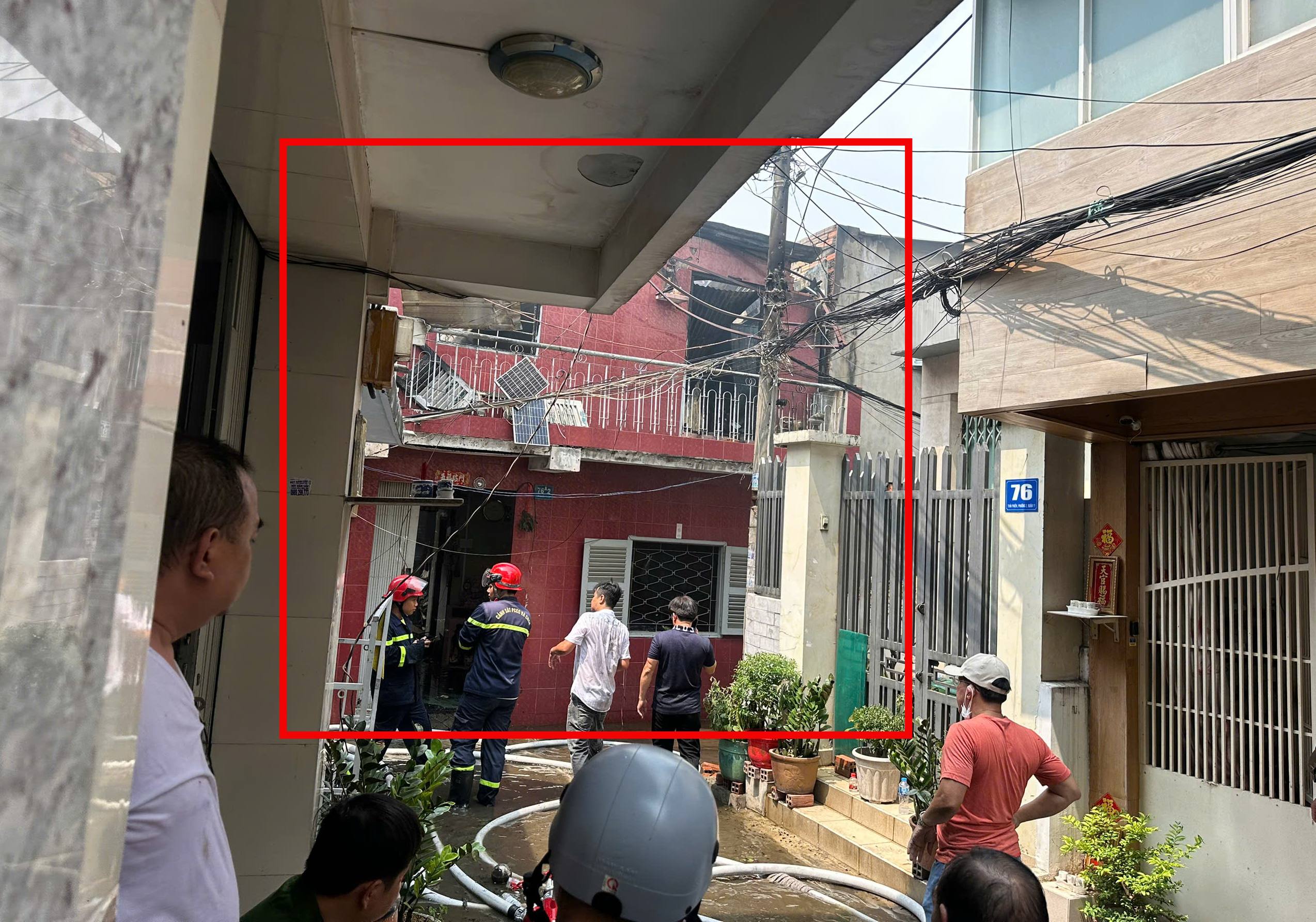 Cháy lớn tại hẻm đường Thái Phiên, hai căn nhà bị thiêu rụi hoàn toàn