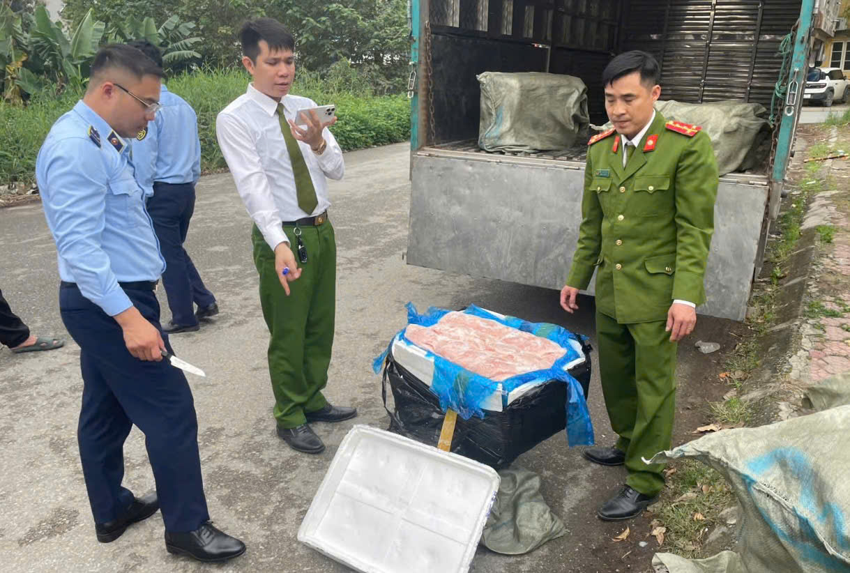 Thu giữ 600kg nầm lợn đông lạnh ôi thiu, không rõ nguồn gốc