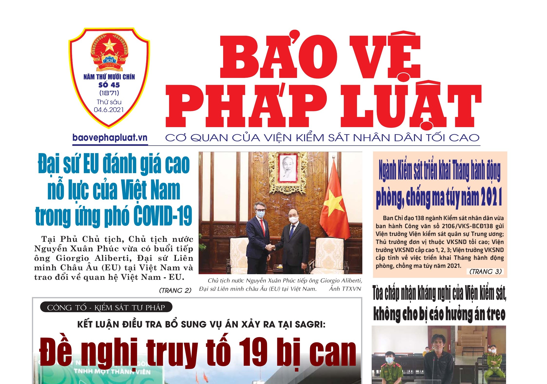 Báo Bảo vệ pháp luật công khai tài sản năm 2025