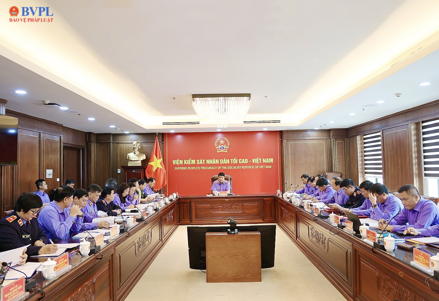 Viện trưởng Nguyễn Huy Tiến chủ trì cuộc họp về xây dựng Bộ luật Tố tụng hình sự sửa đổi