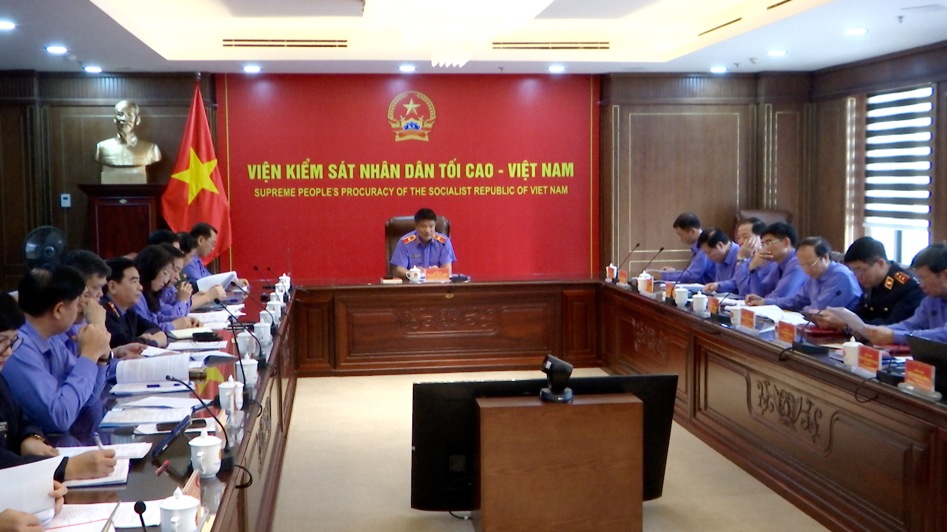 Viện trưởng Nguyễn Huy Tiến chủ trì cuộc họp về xây dựng Bộ luật Tố tụng hình sự (sửa đổi)