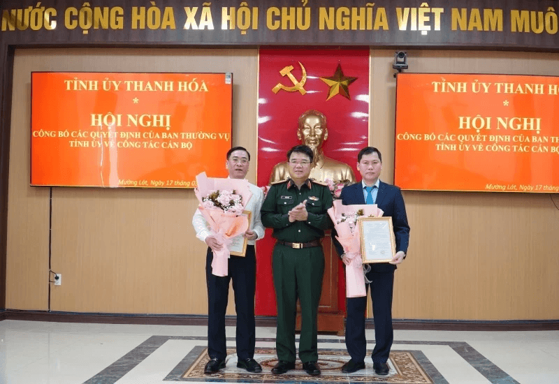 Ban Thường vụ Tỉnh ủy Thanh Hóa công bố quyết định điều động, bổ nhiệm cán bộ
