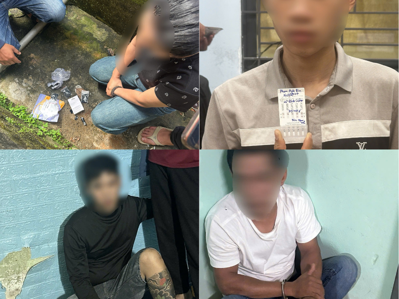 Bắt nhóm đối tượng sử dụng ma túy trong nhà nghỉ