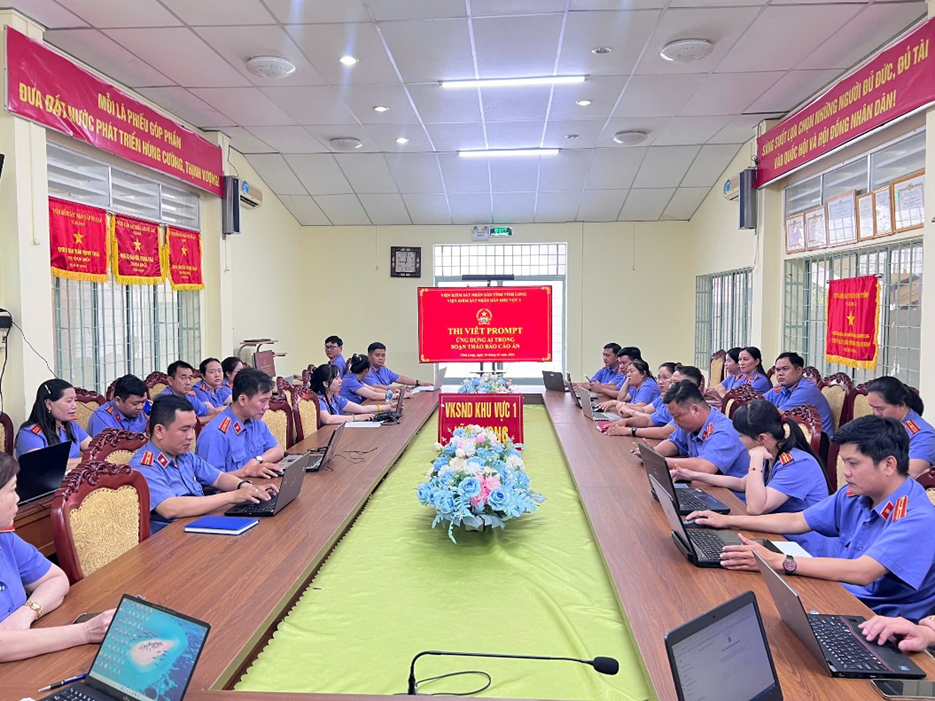 VKSND Khu vực 1 – Vĩnh Long tổ chức cuộc thi viết ứng dụng AI trong báo cáo án