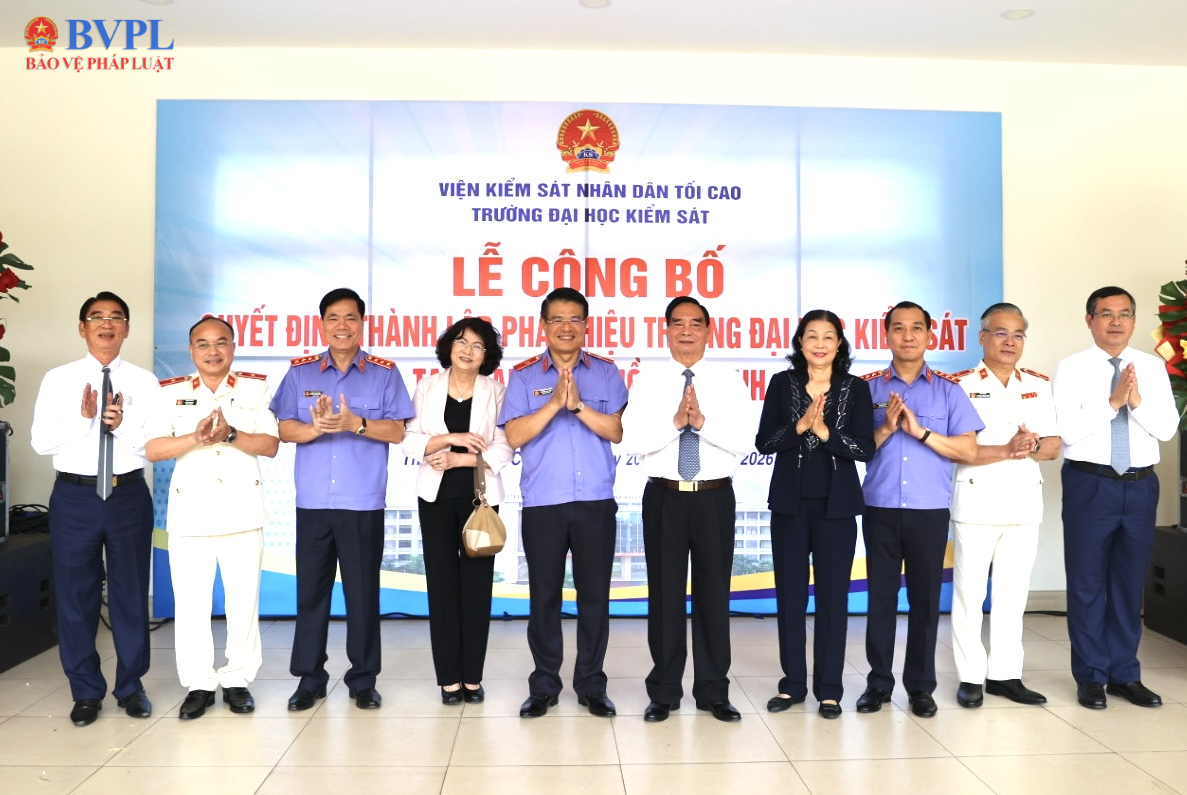 Viện trưởng Nguyễn Huy Tiến dự Lễ công bố Quyết định thành lập Phân hiệu Trường Đại học Kiểm sát tại Thành phố Hồ Chí Minh