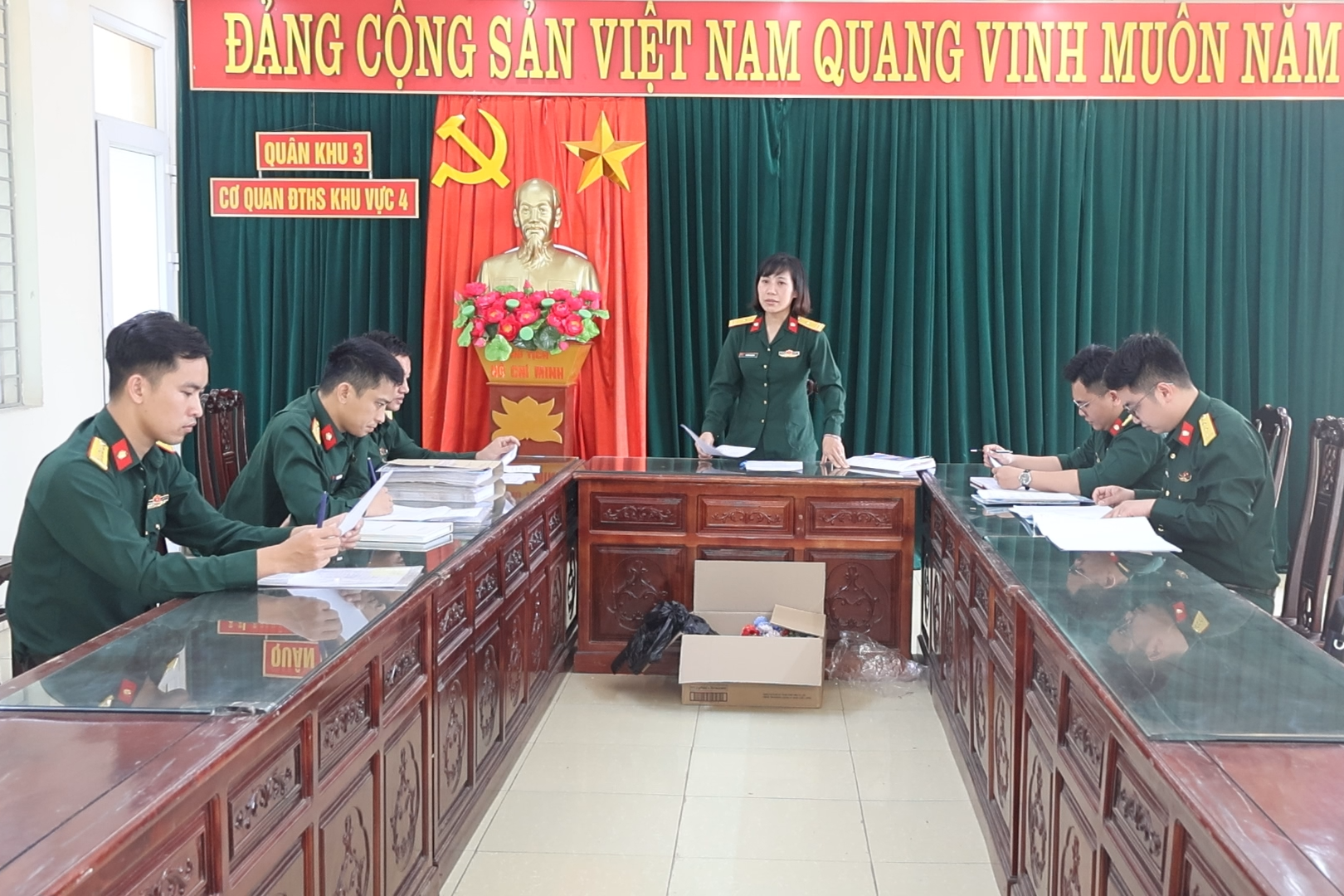 VKSQS khu vực 32 trực tiếp kiểm sát tại Cơ quan điều tra hình sự khu vực 4, Quân khu 3