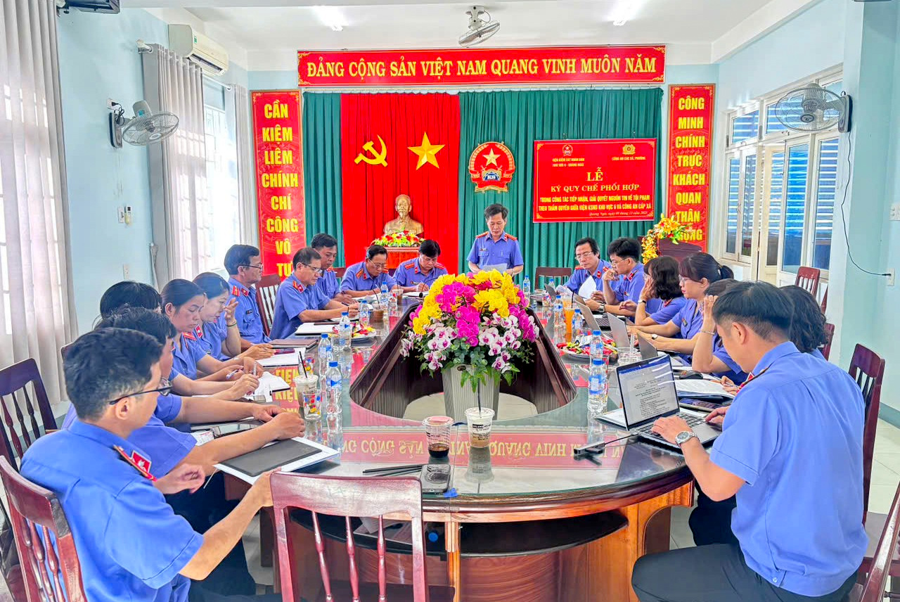 VKSND tỉnh Quảng Ngãi kiểm tra chuyên đề tại VKSND các khu vực