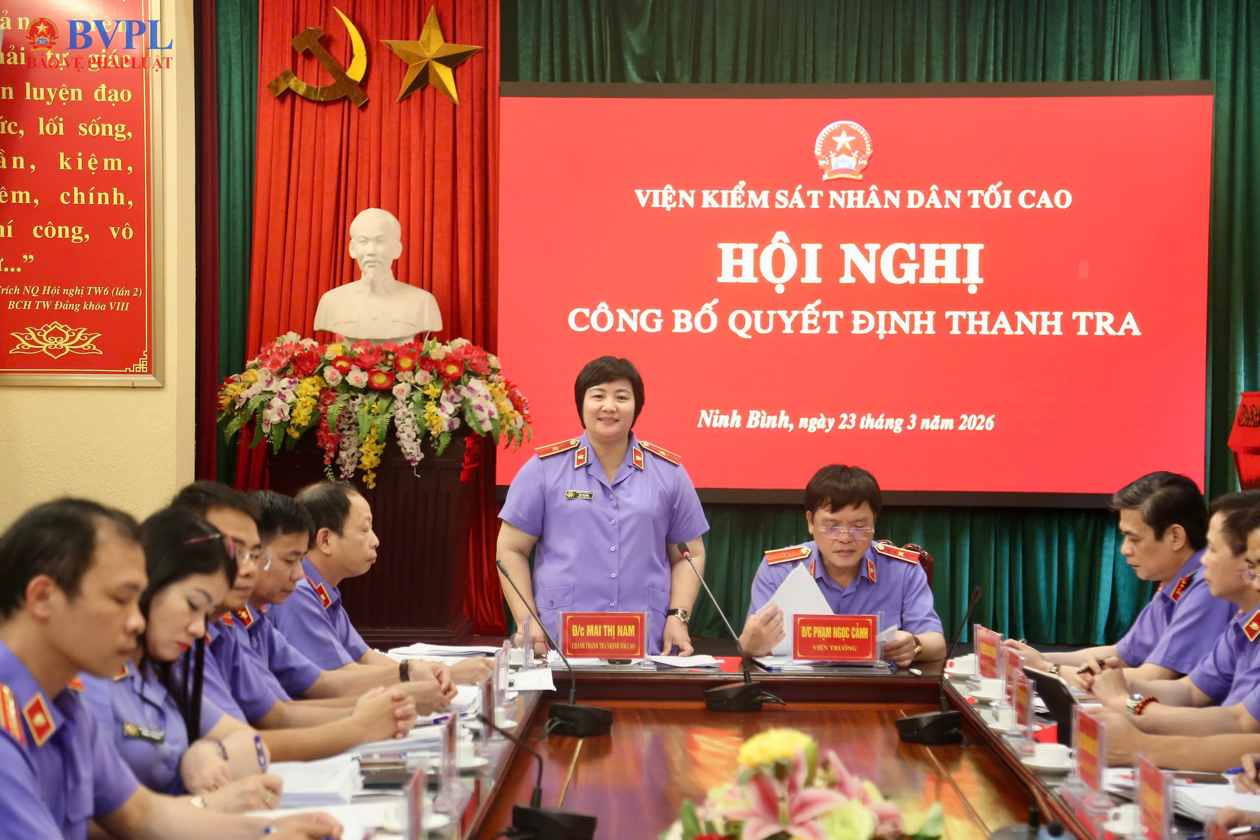 Thanh tra VKSND tối cao công bố Quyết định thanh tra tại VKSND tỉnh Ninh Bình