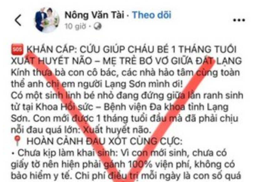 Cảnh báo việc sử dụng tài khoản ảo, hình ảnh trẻ em bệnh tật để kêu gọi từ thiện để lừa đảo